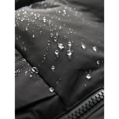 Abigail Plush-Lined Hooded Puffer Coat in Black