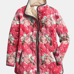 Beverly Pink Rose Quilted Jacket in Pink