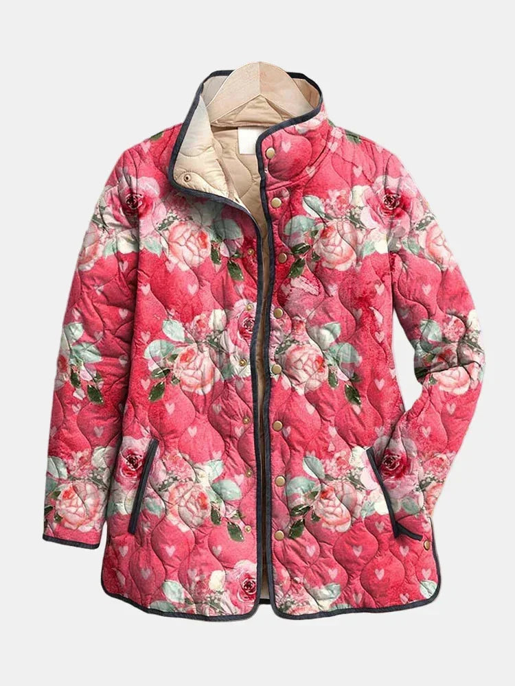 Beverly Pink Rose Quilted Jacket in Pink
