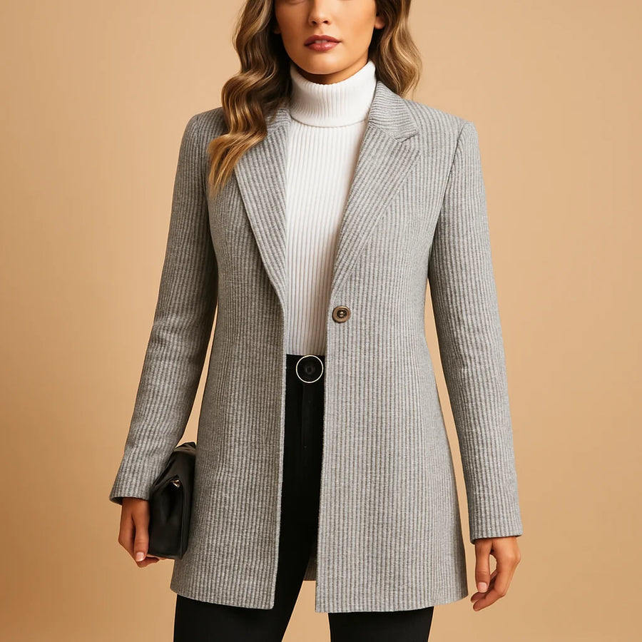 Catherine Grey Longline Blazer in Grey
