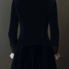 Celeste Embroidered Longline Jacket in Navy