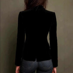 Chantelle Floral Embroidered Blazer in Black