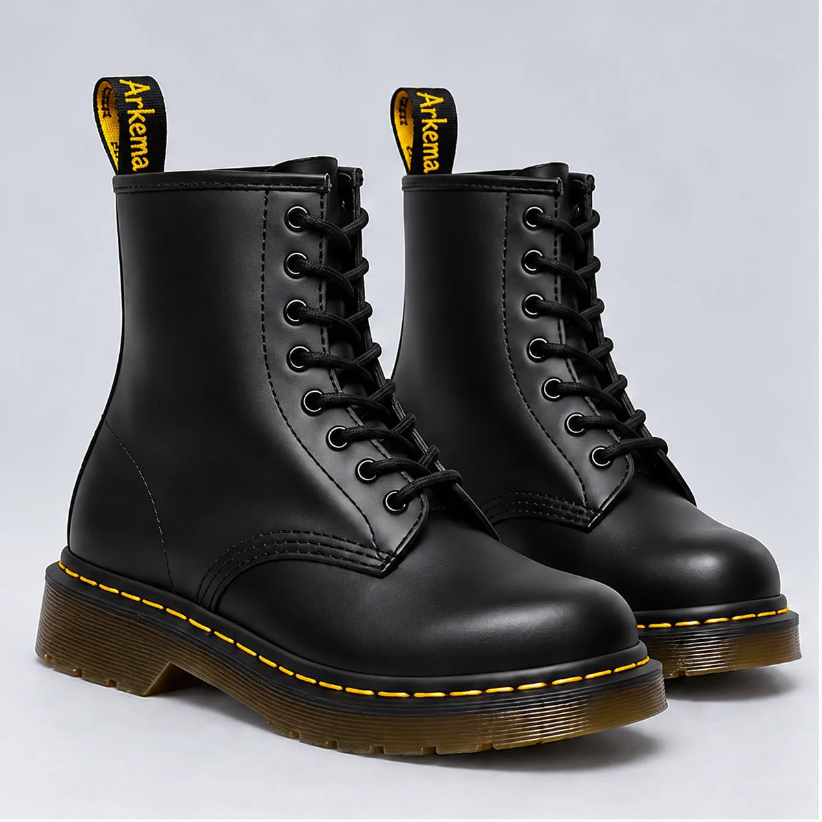 Darlene Classic Lace-Up Ankle Boots in Black
