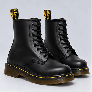 Darlene Classic Lace-Up Ankle Boots in Black