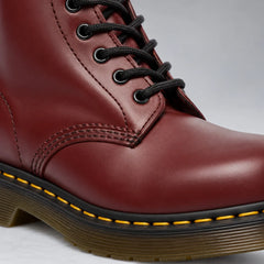 Darlene Classic Lace-Up Ankle Boots in Burgundy