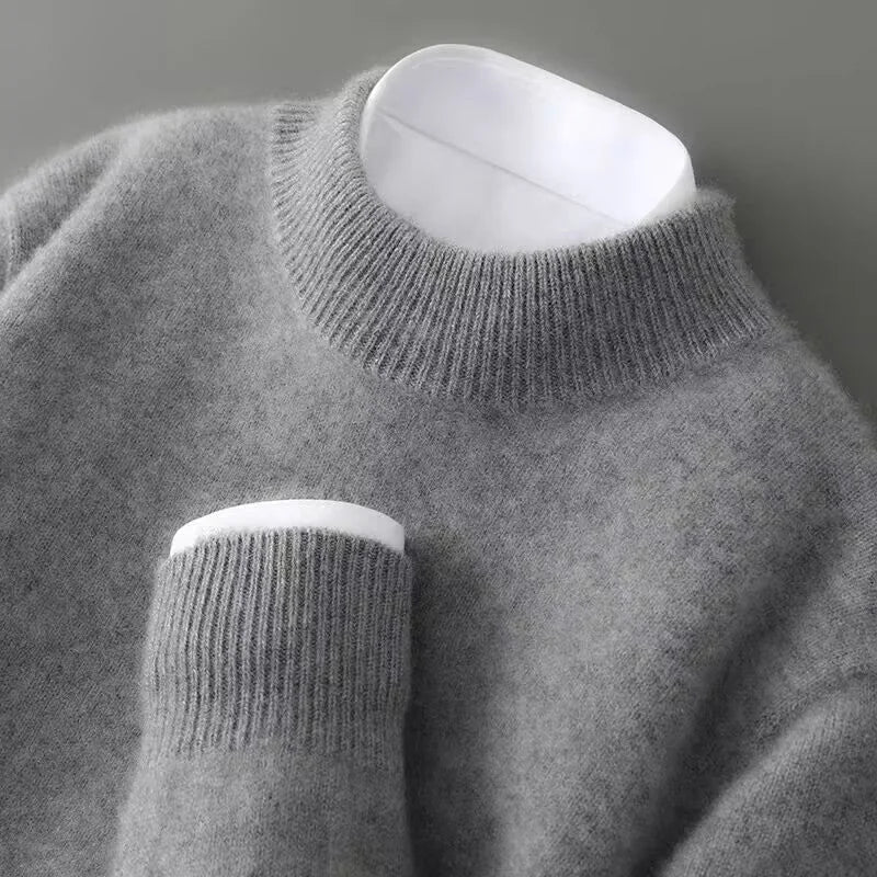 Denise Soft Mock Neck Sweater in Grey