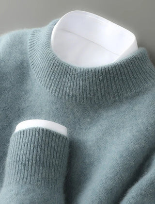 Denise Soft Mock Neck Sweater in Sage Green