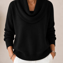 Elise Cowl Neck Sweater in Black