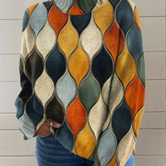 Ellen Harlequin Print Turtleneck Sweater in Multicolour