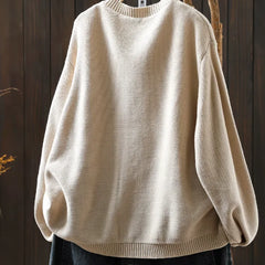 Ginger Multicolour Button Cardigan in Beige