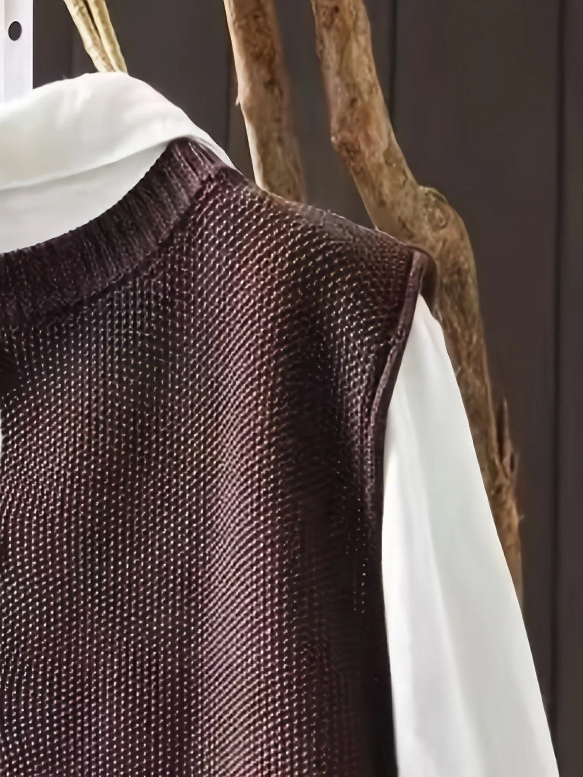 Gwen Button-Back Sweater Vest in Coffee