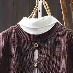 Gwen Button-Back Sweater Vest in Coffee