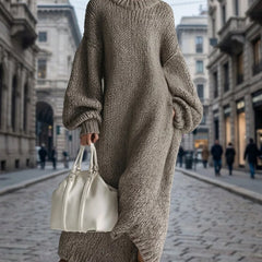 Ida Oversized Maxi Sweater Dress in Grey