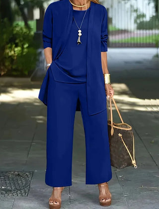 Megan Longline Layer Three-Piece Set in Blue