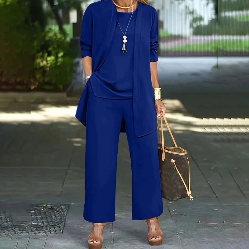 Megan Longline Layer Three-Piece Set in Blue