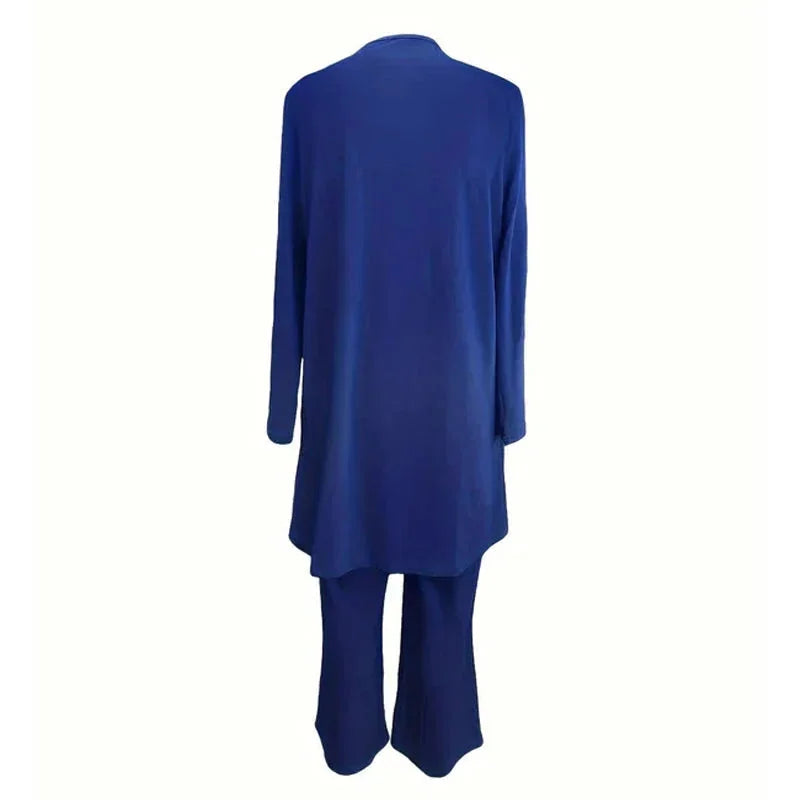 Megan Longline Layer Three-Piece Set in Blue