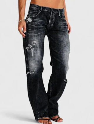 Paige Faded Relaxed Fit Jeans in Black