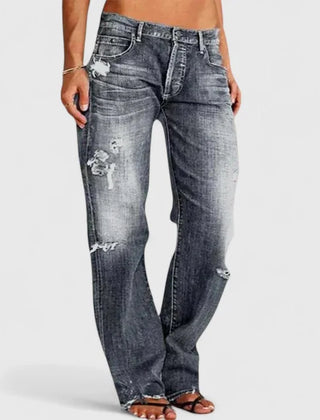 Paige Faded Relaxed Fit Jeans in Grey