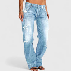 Paige Faded Relaxed Fit Jeans in Light Blue