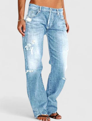 Paige Faded Relaxed Fit Jeans in Light Blue