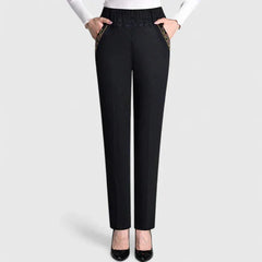 Patricia Pull-On Straight Leg Jeans in Black
