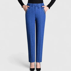 Patricia Pull-On Straight Leg Jeans in Light Blue