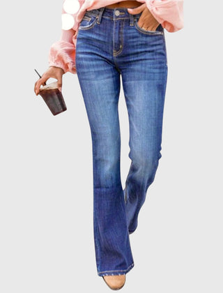 Penelope High-Rise Flare Jeans in Blue