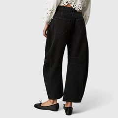 Phoebe Barrel Leg Jeans in Black