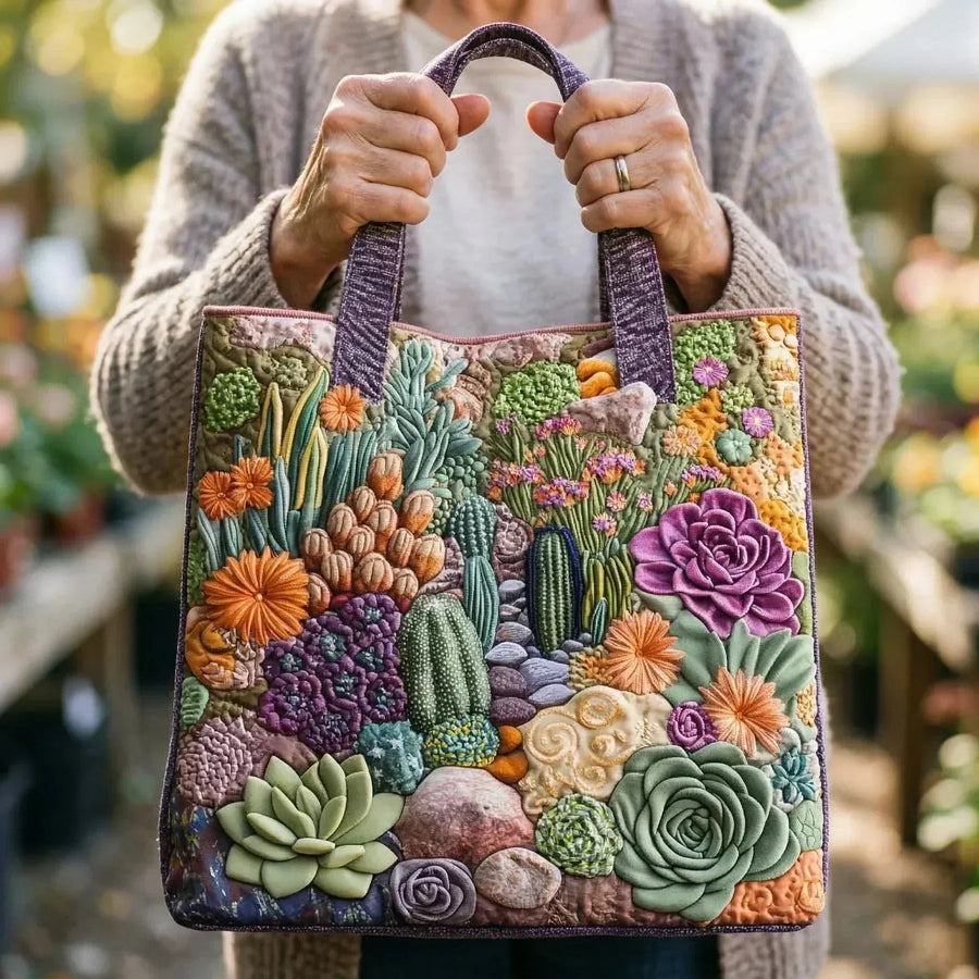 Roberta Succulent Garden Tote Bag in Multicolour