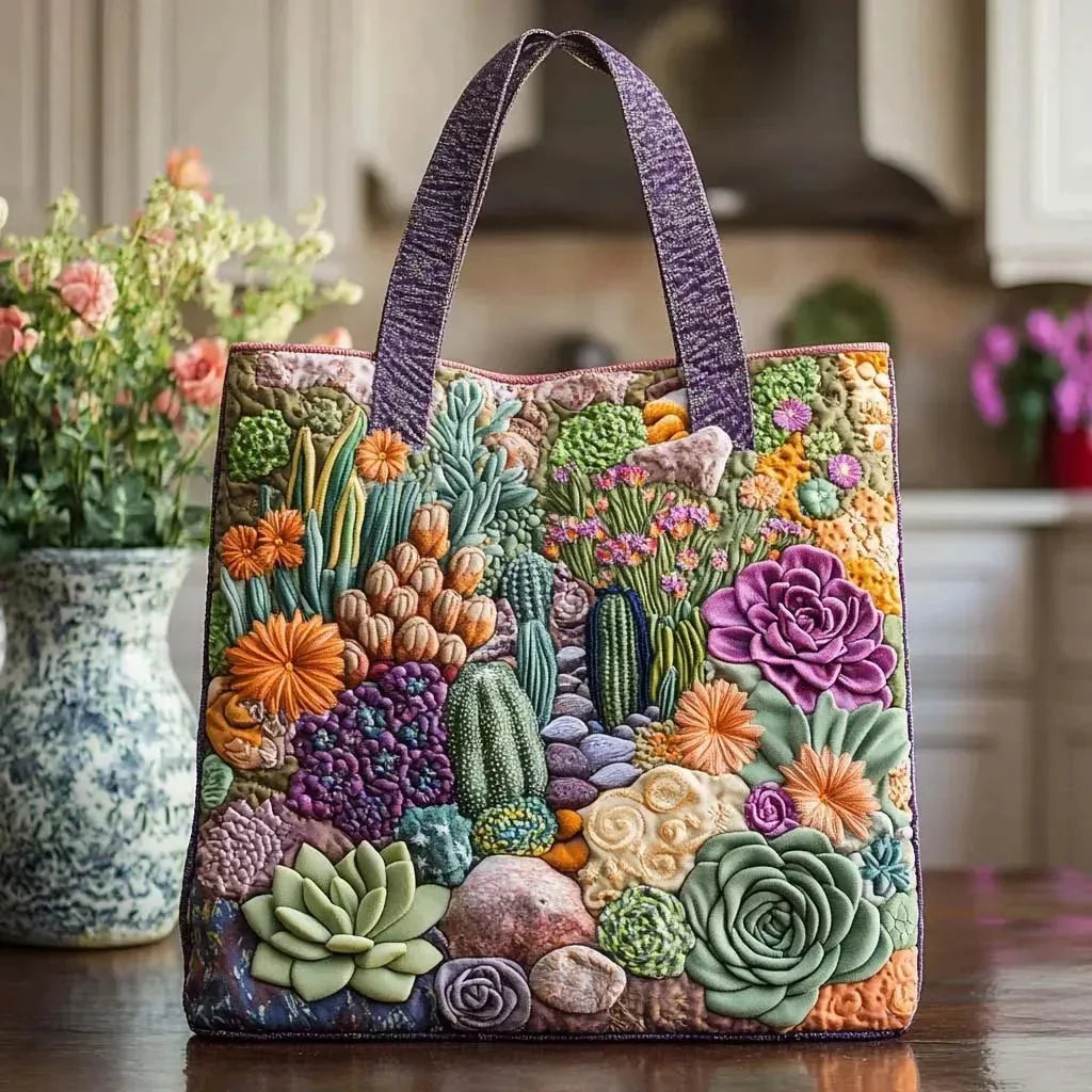Roberta Succulent Garden Tote Bag in Multicolour