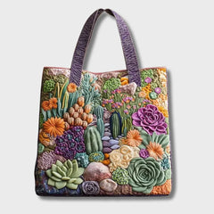 Roberta Succulent Garden Tote Bag in Multicolour