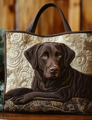 Ruby Chocolate Labrador Tote Bag in Brown