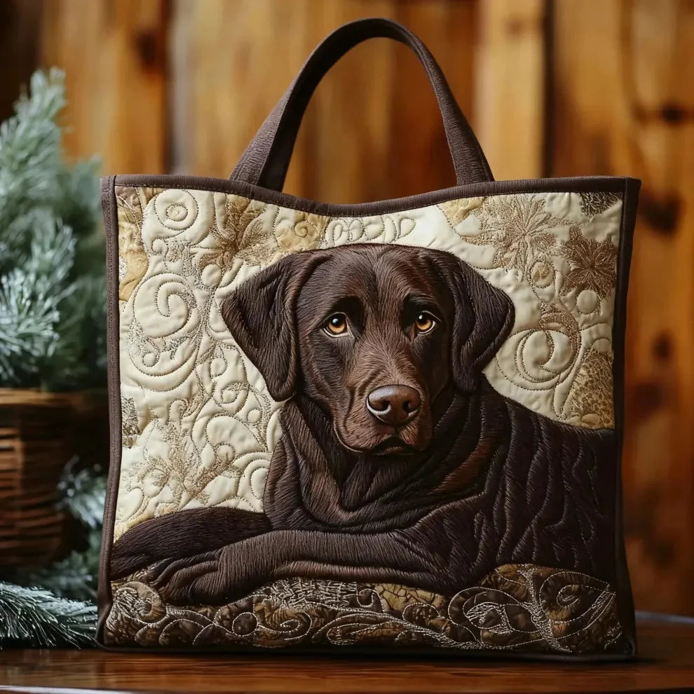 Ruby Chocolate Labrador Tote Bag in Brown