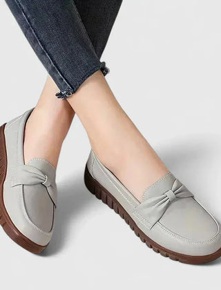 Virginia Bow Front Comfort Loafers in Grey