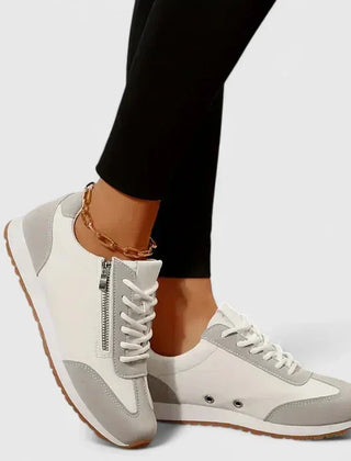 Zara Retro Zip Sneakers in Grey